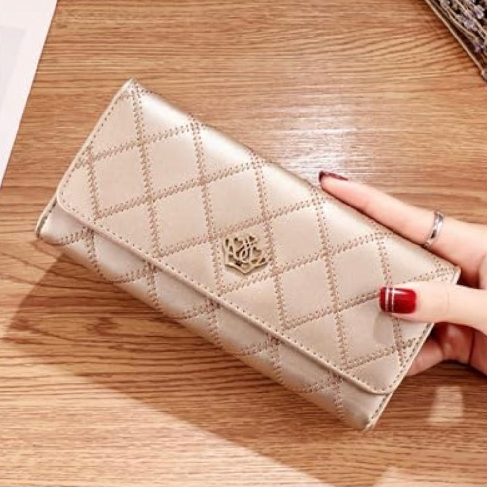 Chic Quilted gold Women's Wallet